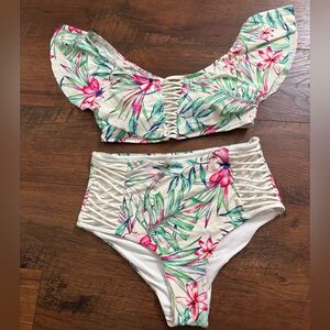 TiniBikini Tropical Leaf Bikini Bottom
